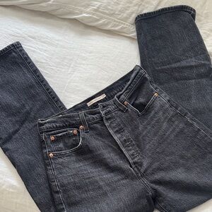 Levi's Women's Straight Leg Jeans - Dark Gray